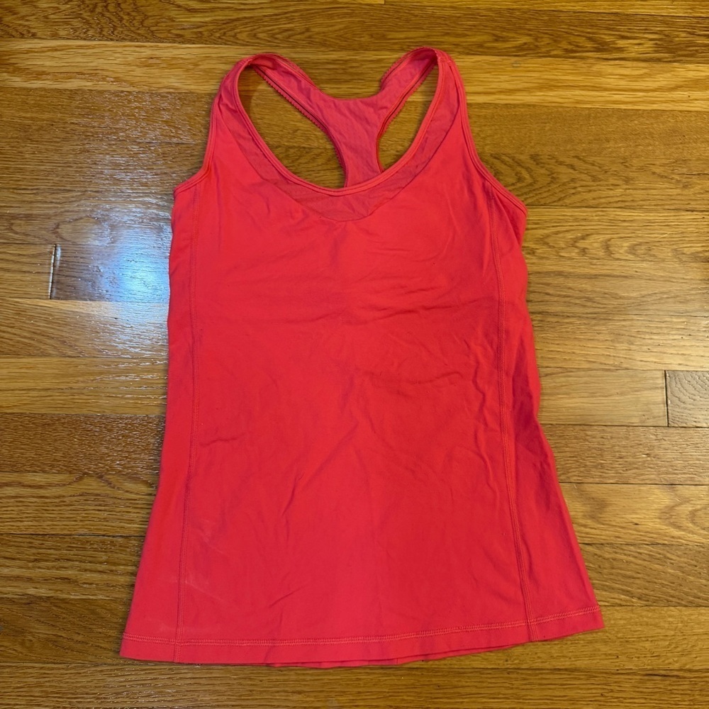 Lululemon Deep Breath Tank Lush Coral (Red) - Size 8 Built in Bra